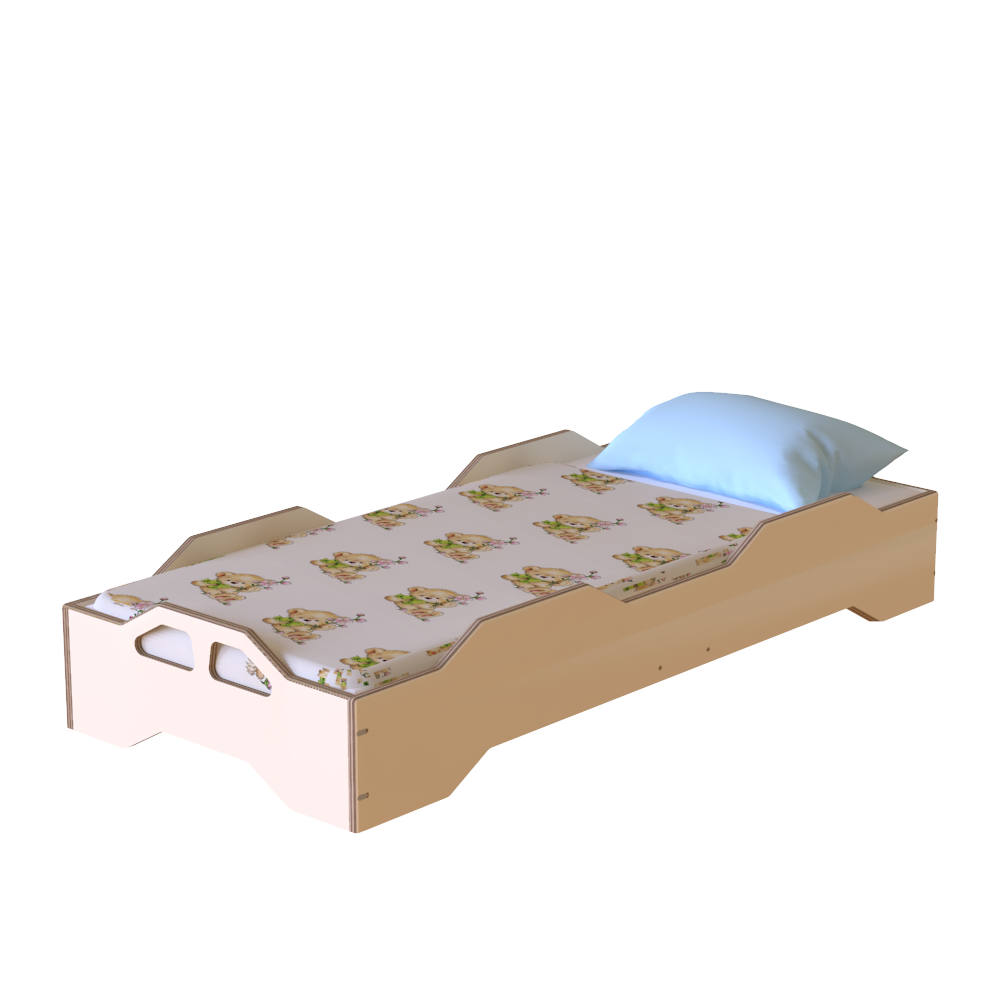 Ліжко дитяче "Крихітка" (фанера з пластиком HPL) МЕБЛІ-ТЕХНОСТИЛЬ